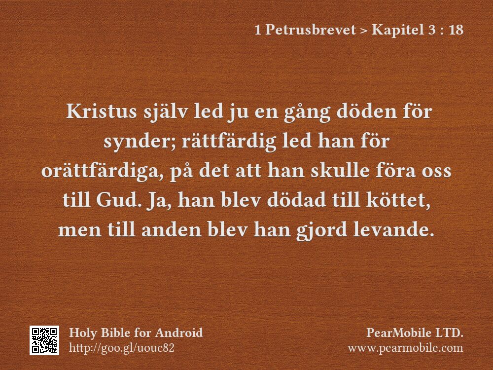 1 Petrusbrevet, Kapitel 3:18